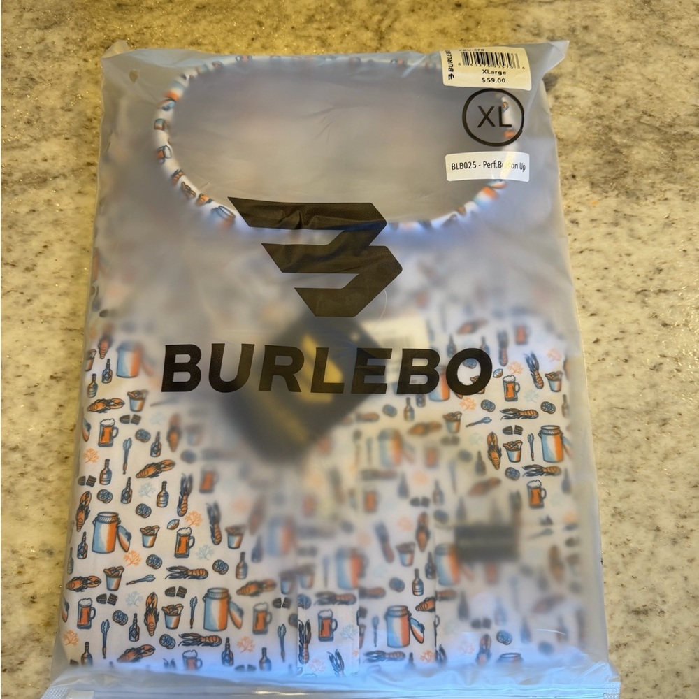Burlebo Crawfish Boil Button Up Shirt-XL